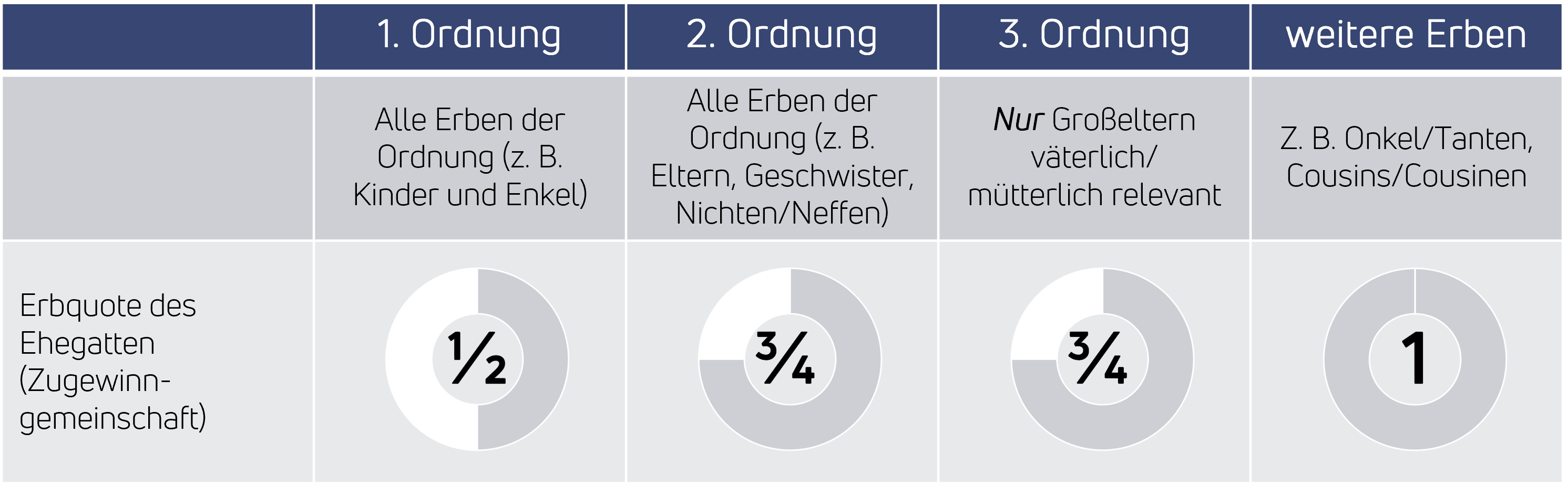Erbquote Ehegatte